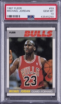 1987-88 Fleer #59 Michael Jordan – PSA GEM MT 10